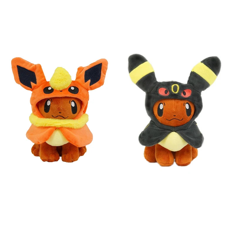 8 Styles Eevee Cosplay Pokemon Plush Toys Eevee Cos Sylveon Espeon Flareon Cute Cartoon Jolteon Peluche Stuffed Dolls Gifts