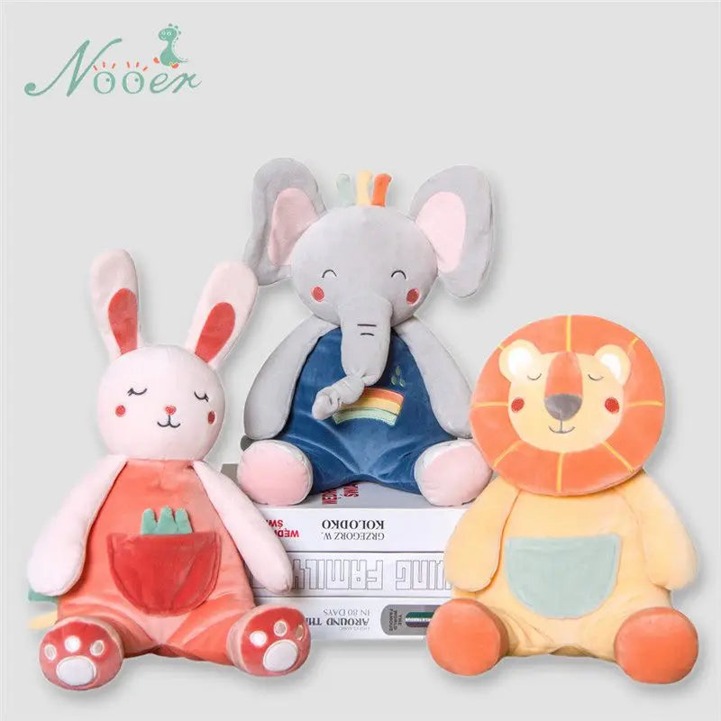 Baby Sleeping Dolls Plush Stuffed Toys Cartoon Lion Bunny Soothe Appease Towel Appease Doll For Newborn Soft Comforting Bib Gift