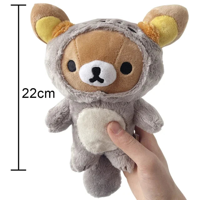 22cm Rilakkuma Plush Toy Dressing Teddy Bear Stuffed Doll Lovely Anime Coser Bear Peluche Kawaii Rilakkuma Plushies Kid Gifts