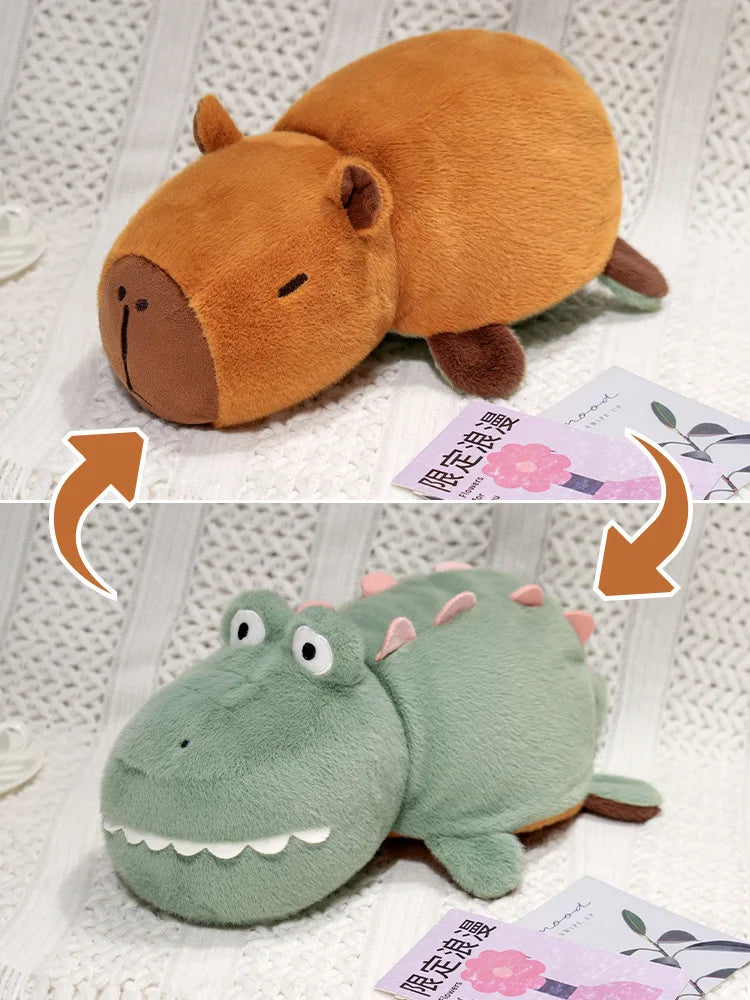 25/35CM Kapibala Capybara Turn To Bee Crocodile Plush Toy Internet Celebrity Capybara Toys Doll Children's and Girls' Gift