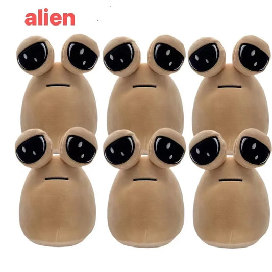 22cm 1/6PCS Hot Game My Pet Alien Pou Plush Toy Furdiburb Emotion Alien Plushie Stuffed Animal Pou Doll Birthday Christmas Gift