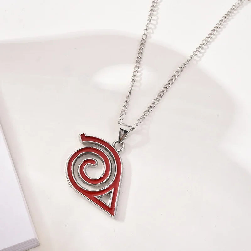 Anime Naruto Necklace Kakashi Kunai Zumaki Shuriken Action Doll Accessories Metal Alloy Pendant Cosplay Cartoon Collection Toy