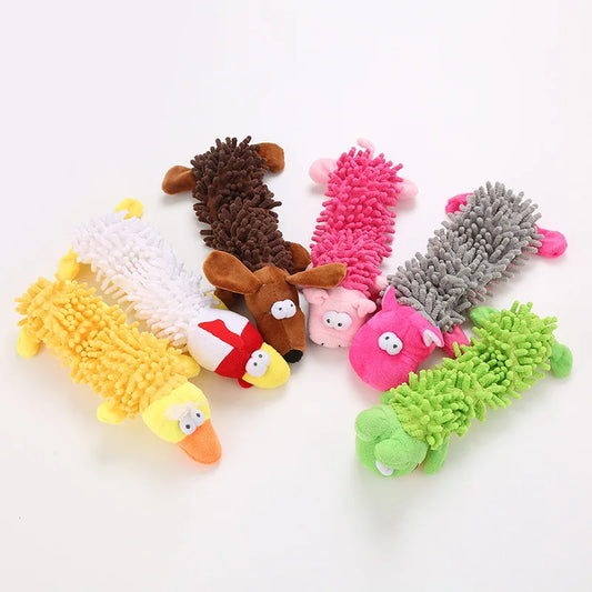 Pet Dog Plush Toy Animal Shape with Squeaky for Small Dogs  Puppy Chew Cleaning Toys  dog toy dog accessories