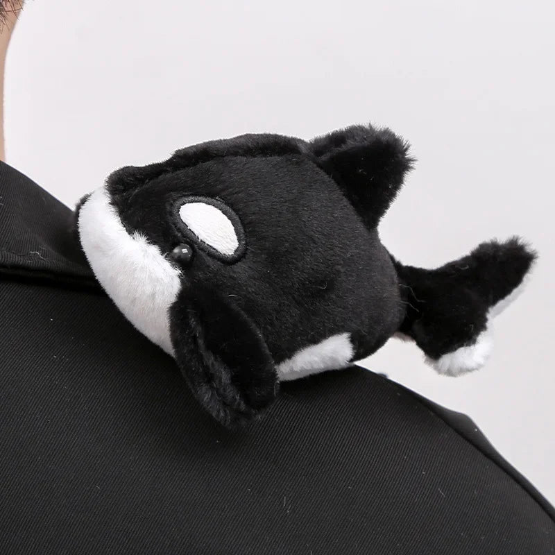 Kawaii Panda Tiger Magnetic Shoulder Plush Raccoon Clip on Shoulder Plush Doll Home Decoration Toys Girls Christmas Gifts