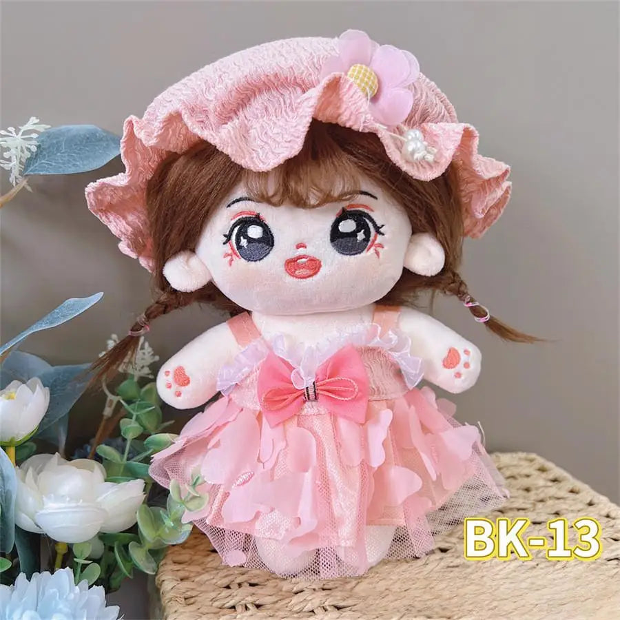 For Nommi/20CM Cotton Doll Rompers Cartoon Plush Doll Replacement Outfit Lolita Dress Playing House Accessories DIY Mini Clothes