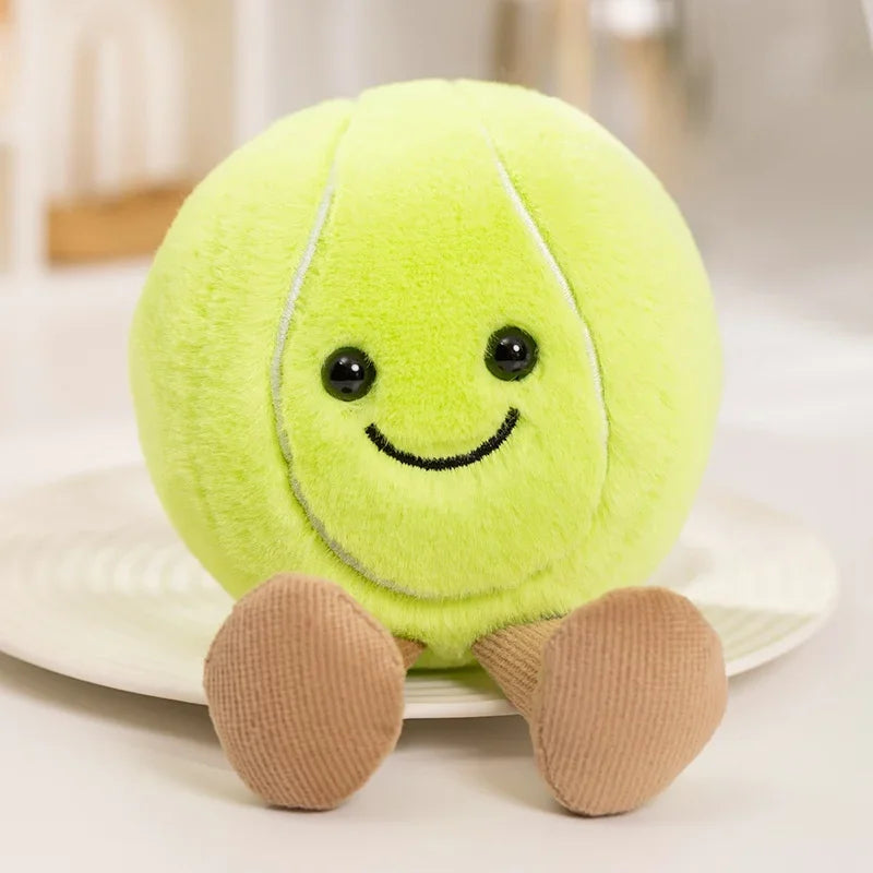 Cute Basketball Football Tennis Baseball Billiards Plush Toys Soft Stuffed Balls Pillow Players Souvenir Birthday Gift