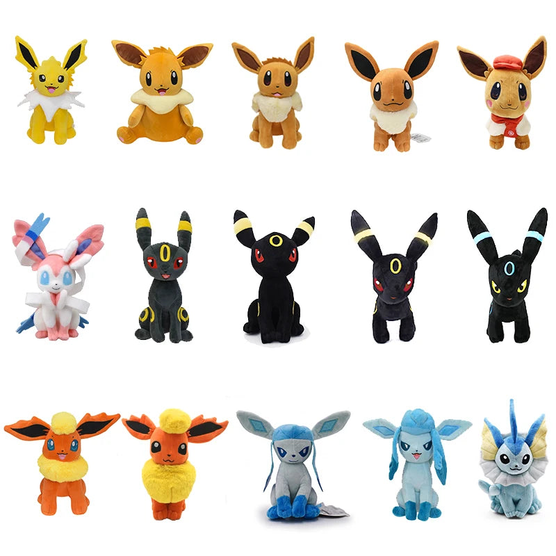 Big Size Pokemon Plush Toys Eevee Umbreon Cartoon Figure Peluche Dolls KJolteon Vaporeon Sylveon Anime Stuffed Dolls Gifts