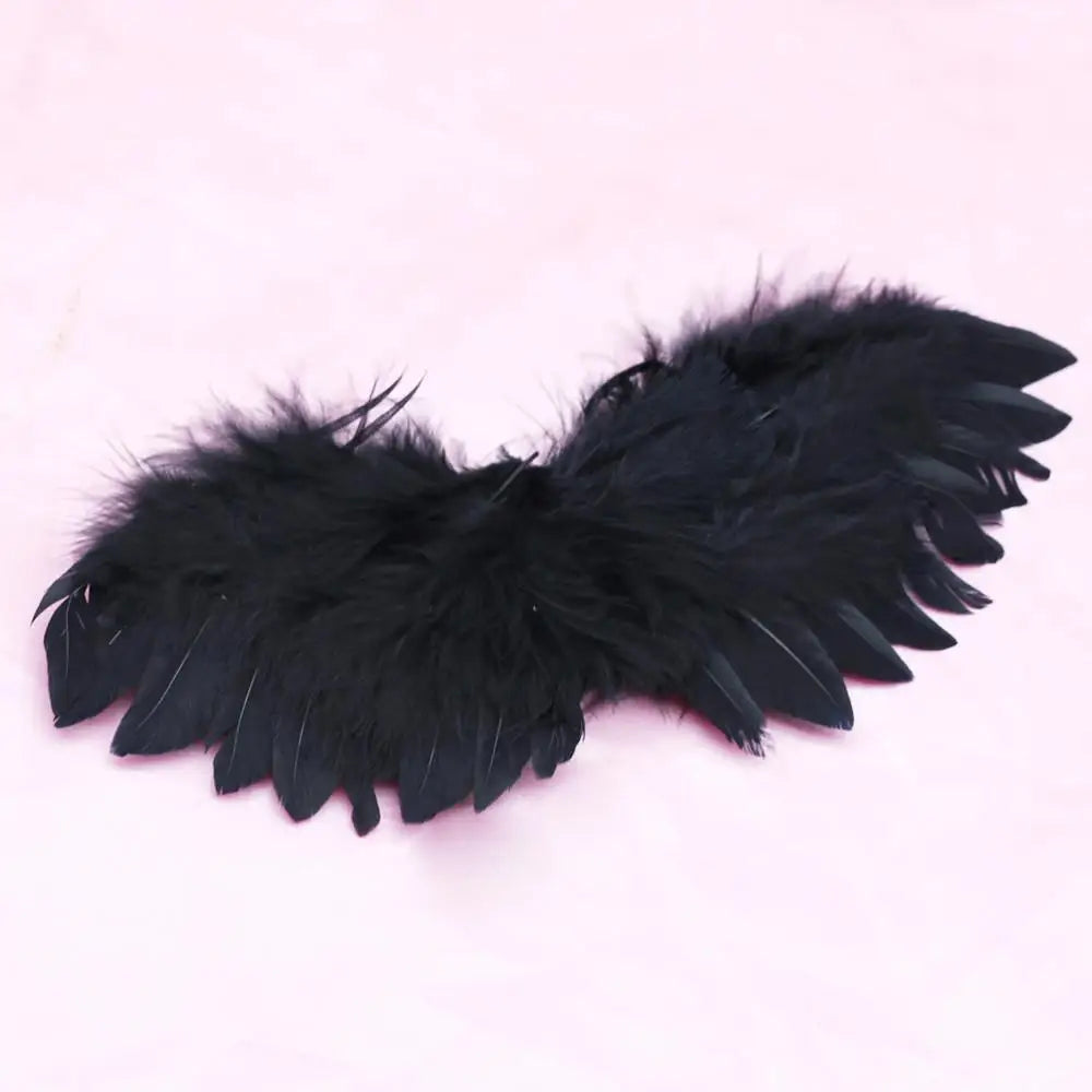 DIY Feather Angel Wing Newborn Props For EXO 1/6 1/4 1/3 BJD for labubu upset duck Doll  Wings Accessories Feather Birthday Gift