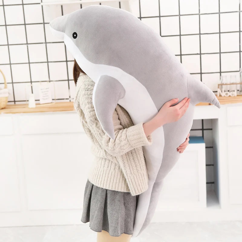 1pc 30/50CM kawaii Dolphin Plush Toys Lovely Stuffed Soft Animal Pillow Dolls for Children Girls Sleeping Cushion Gift