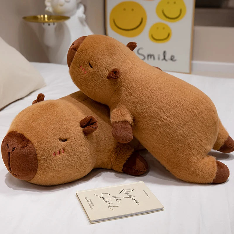 Giant Kawaii Cartoon Long Capybara Plush Pillow Doll Cute Lying Animal Creative Capybara Plush Toy Home Decor Sofa Cushion