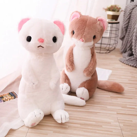 1pc 50cm Sweet Ferret Plush Toy Soft Stuffed Cartoon Animal Ferret Dolls Bedroom Home Decoration Toys Girls Christmas Gifts