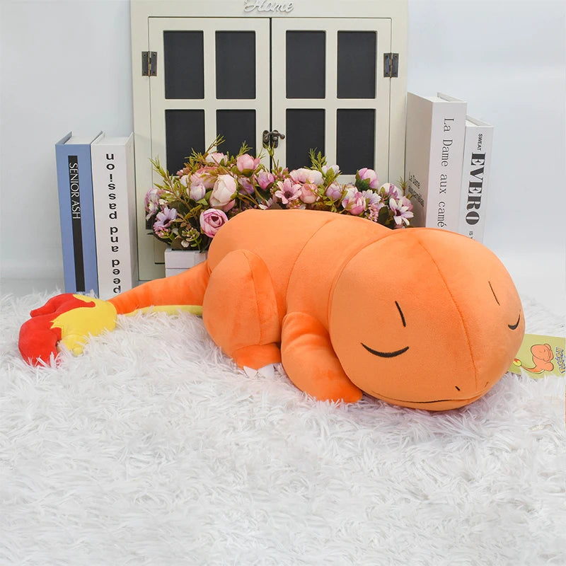 TAKARA Tomy Original Pokemon Plush Sleep Charmander Pillow Soft Stuffed Animal Toys Kawaii Anime Dolls Christmas Birthday Gift