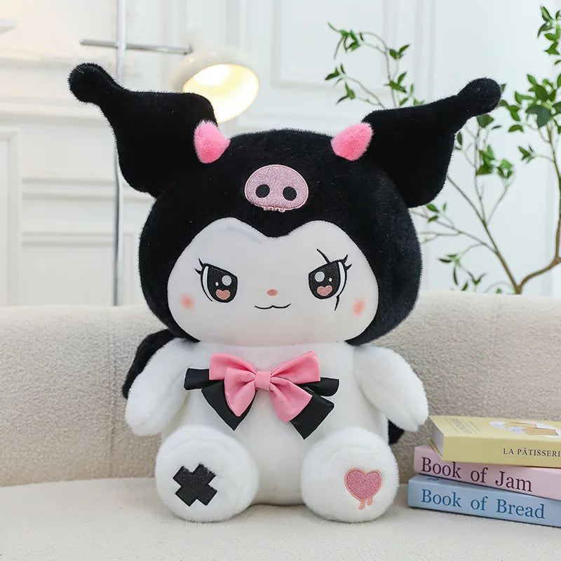 45cm Large Sized Demon Kuromi Plush Toy Cute Melody Dark Jade Guigou Doll Christmas Ragdoll Decoration Doll Gift