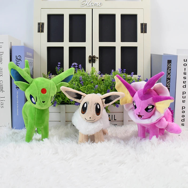 Pokemon Shiny Cubone Caterpie Butterfree Plush Toys Eevee Mew Umbreon Sthffed Espeon Vaporeon Ninetales Peluche Dolls Gifts Kids