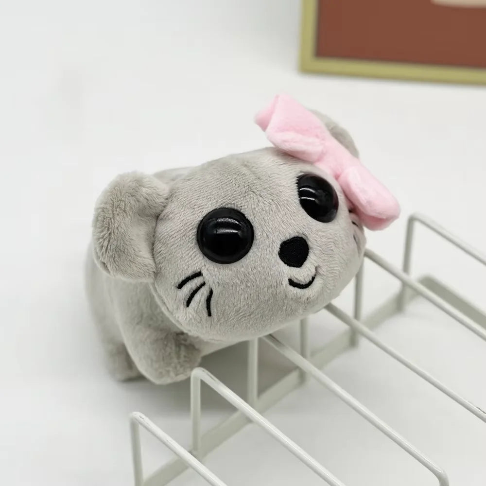 New Kawaii Sad Hamster Brinquedo de pelúcia musical infantil de pelúcia fofa, bonecas infantis, presente de Natal e aniversário