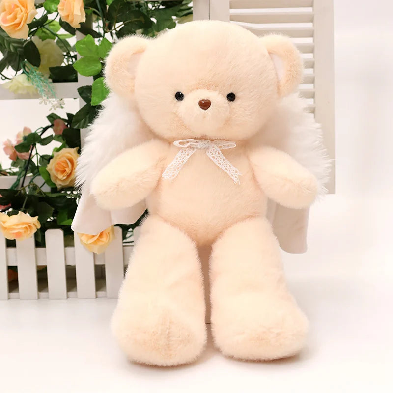 45CM Higt White Brown Bear Stuffed Animals Bear Plush Toys Bear Doll Valentine'S Day Birthday Gift