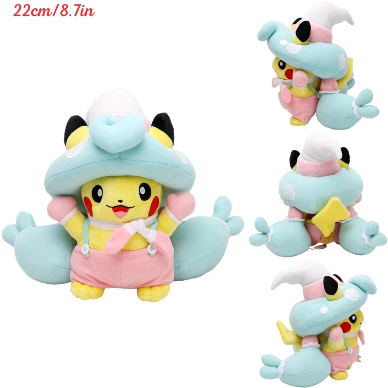 Pokemon Pikachu Cosplay Plush Toys Charizard Snorlax Garchomp Tyranitar Hydreigon Anime Eevee Lapras Morpeko Peluche Doll Gifts