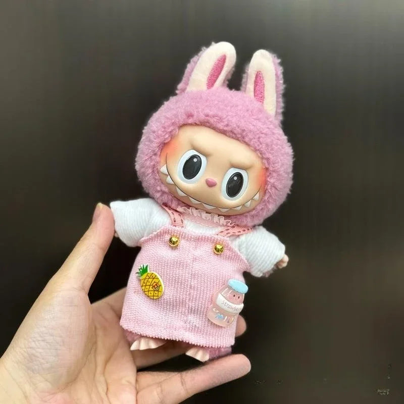 Mini Plush Doll'S Clothes Outfit Accessories For Korea Kpop Exo 15-17cm Labubu Idol V1 V2 Overalls set Clothing Gift