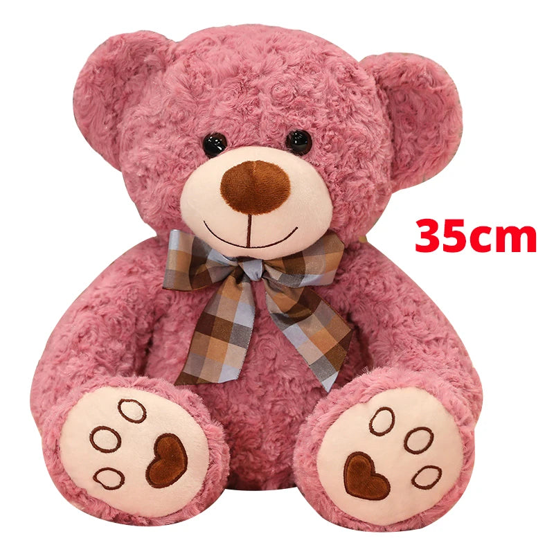 High Quality Cute Plush Bear Plush Pillow Lovely Bow-Knot Bears Plush Toys Stuffed Soft Animal Dolls Xmas Valentine's Gift