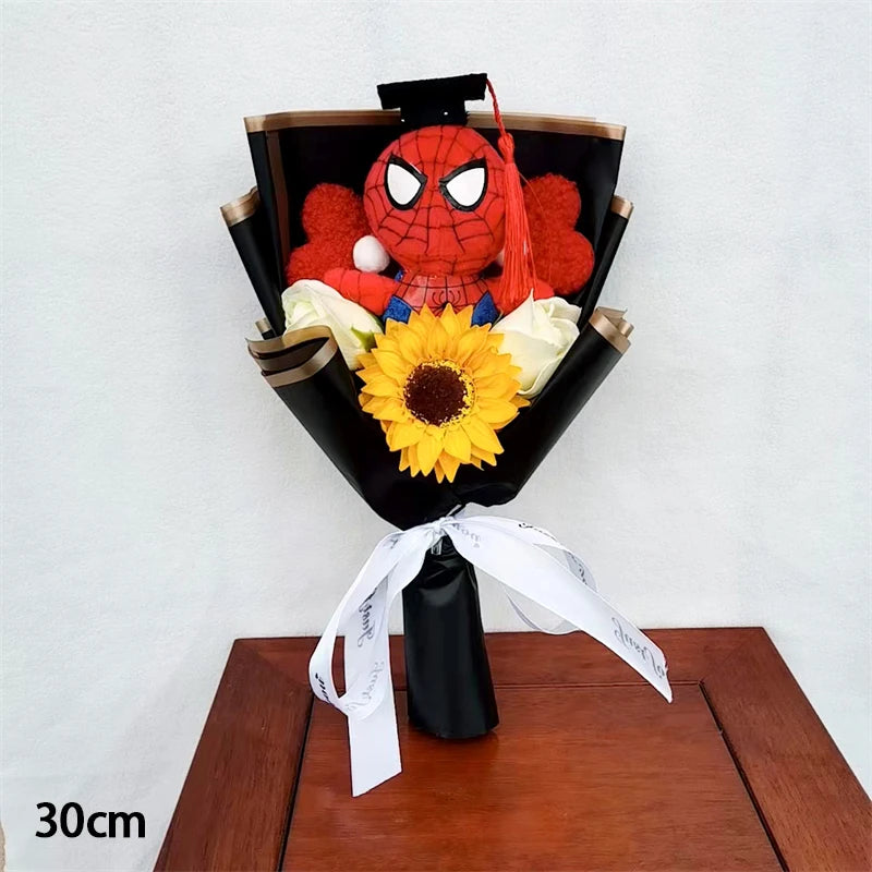 Hot Super Hero Spider-Man The Avengers Graduation gift Plush bouquets Stuffed Soft Lovely Kids Christmas Day Birthday Gifts