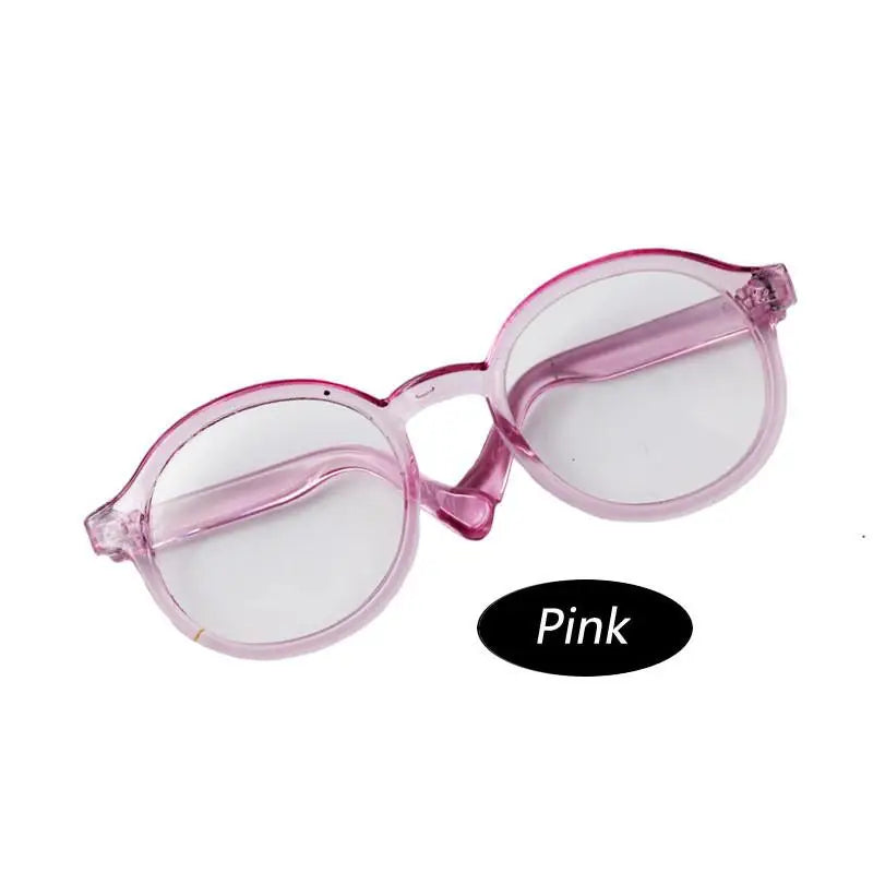 6.5/9cm Cute Plastic Glasses for 15cm Labubu and 60cm BJD Dolls and 1/3 BJD Dolls Toy(no doll)