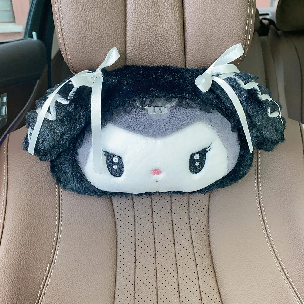 Kawaii Sanrio Lolita Pillow Blanket My Melody Car Pillow Kuromi Seat Belt Cover Stuffed Anime Cuddly Plushies Hello Kitty Toy