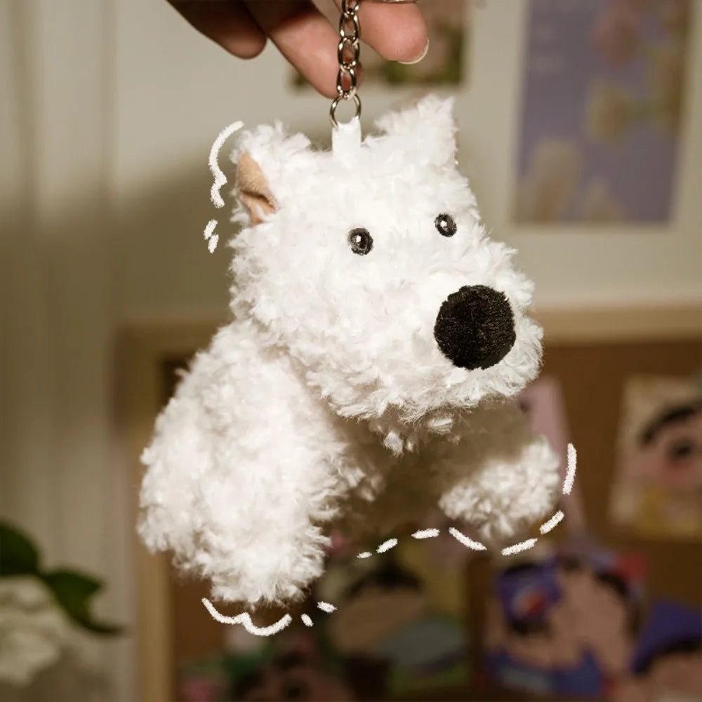 Gifts West Highlands Puppy Plush Pendant Terrier White Dog Plush Puppy Car Decoration Doll Pendant