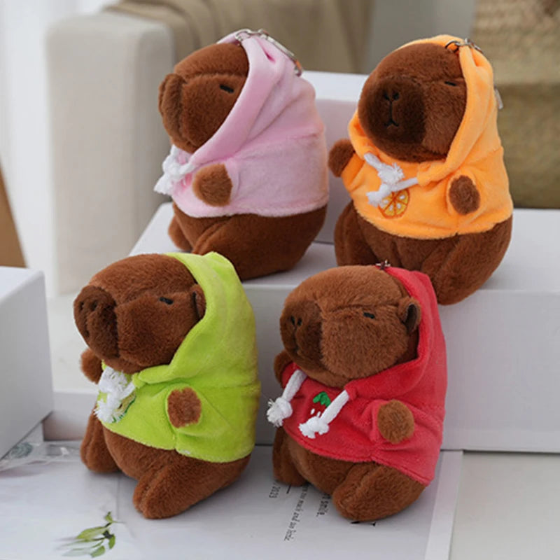 Cute Cartoon Capybara Pendant Plush Toy Doll Bag Hanging Ornaments Cute Kapila Keychain Doll Car Pendant Desktop Doll Ornaments