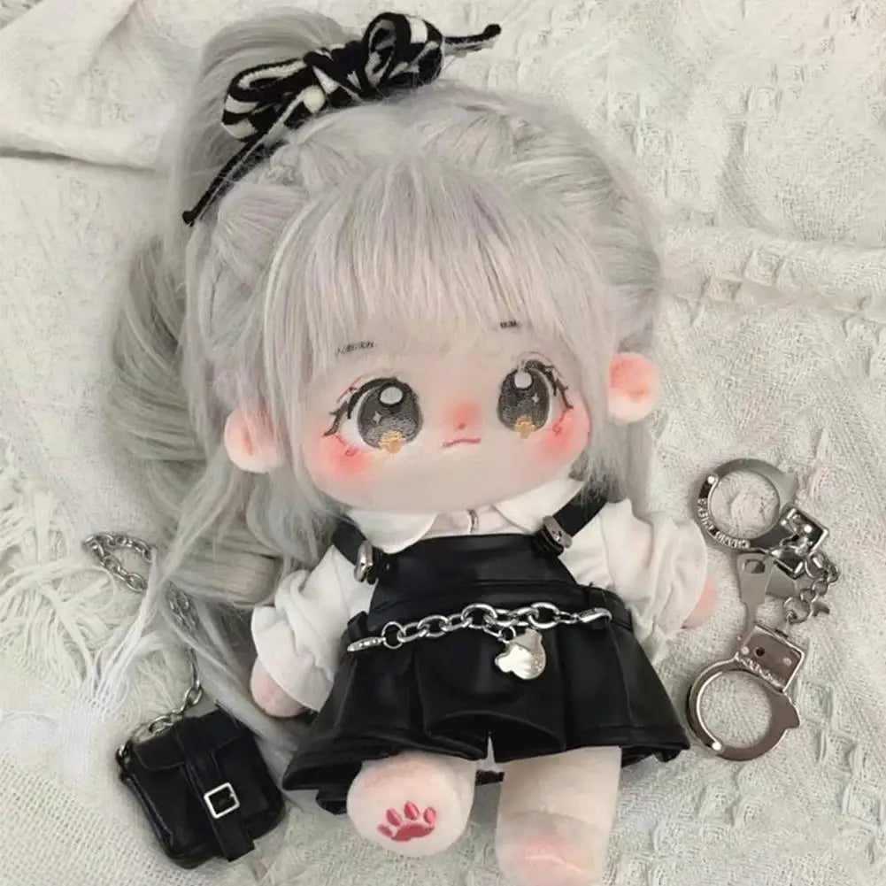 20cm Kawaii Cotton Doll Baby Doll Dress Up Baby Clothes Messenger Bag Plush Toys Girls Cloth Dolls Collection Gift