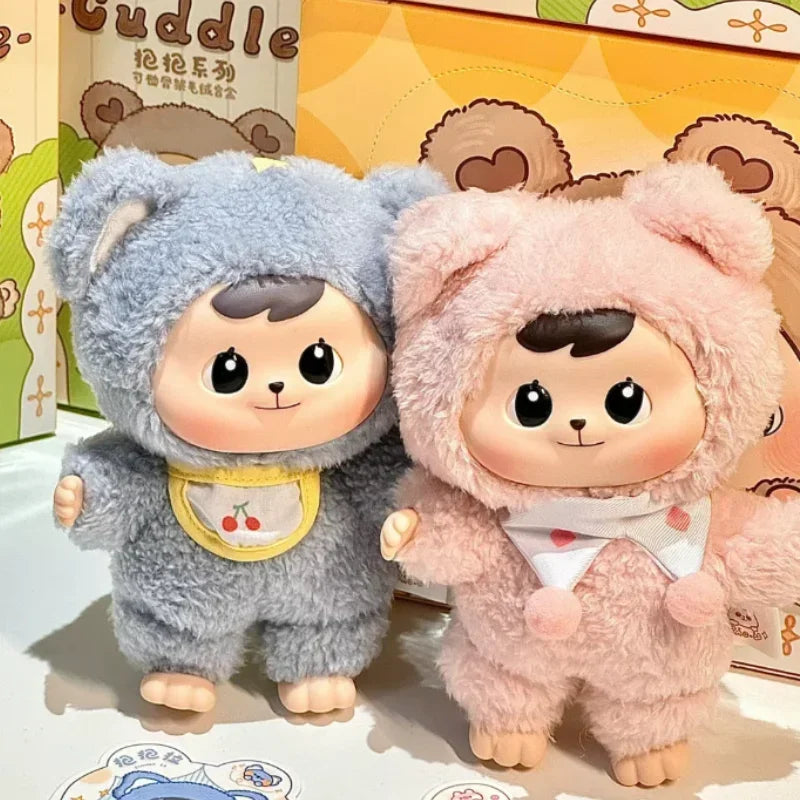 Bao-ao Vinyl Doll Plush Action Figure Cuddle Bear Rabbit Figure Joint Movable Anime Figure Packbag Pendant Collect Model Toys