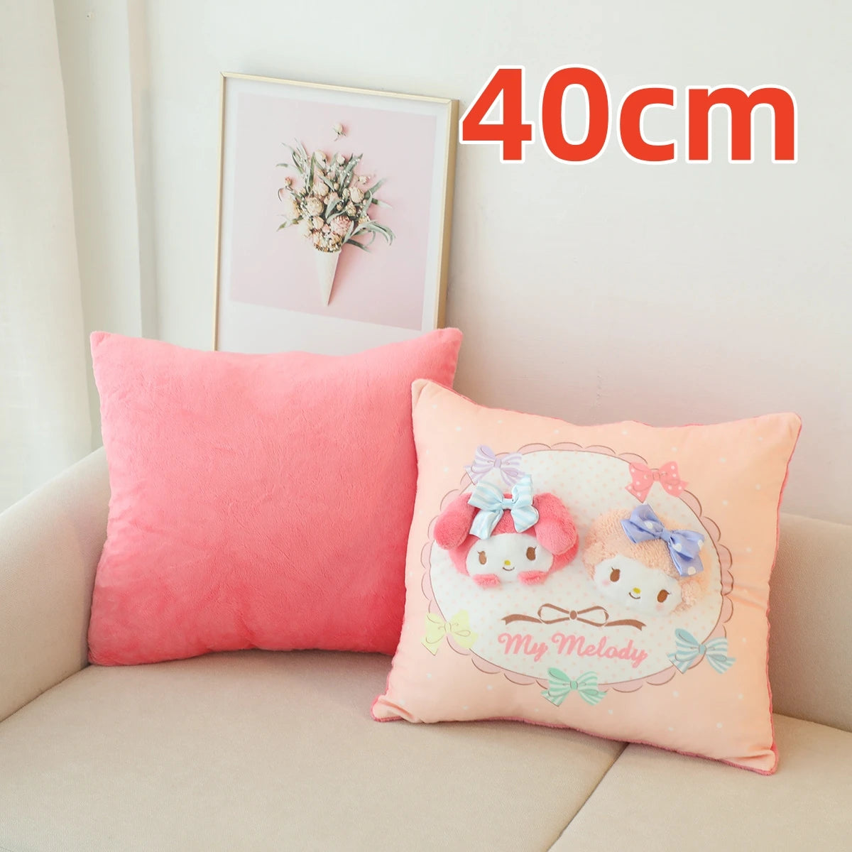 Lovely My Melody Plush Toy Soft Cuddly Stuffed Anime Plushies My Sweet Piano Doll Backpack Japanese Style Throw Pillow Xmas Gift