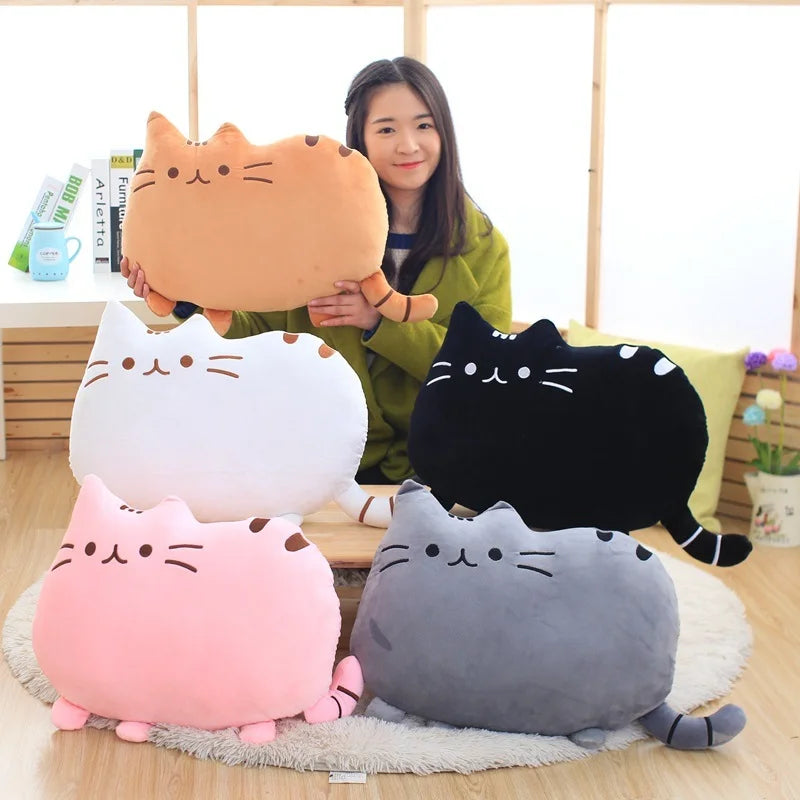 Kawaii Biscuit Cat Plush Pillow Kitten Cushion Soft Colorful Stuffed Toy Home Decoration Plush Doll Houseware Christmas Gifts