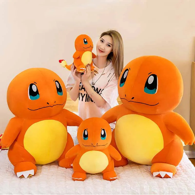 Pokemon Cute and Soft Charmander Plush Doll Accompanying Sleeping Pillow Toy Birthday Gift for Kids