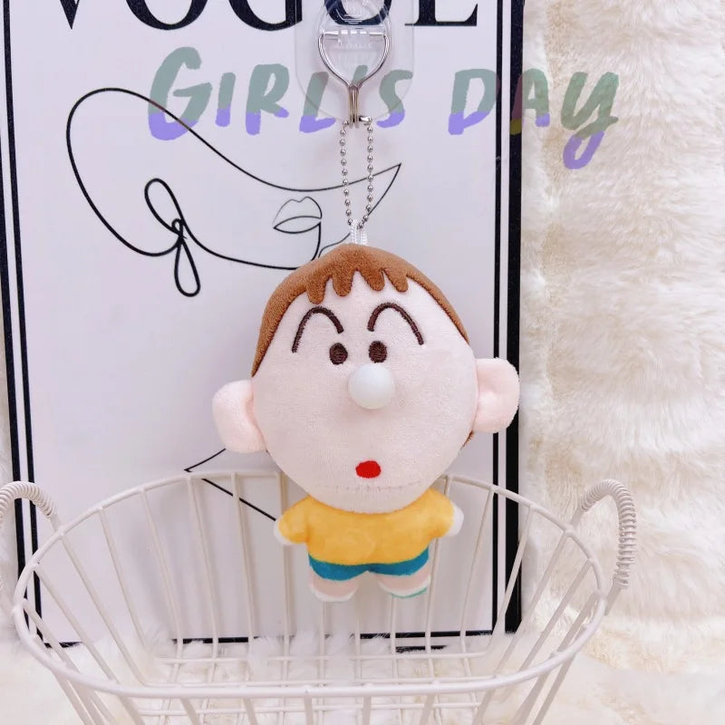 Crayon Shin-chan Plush Cute Boochan Car Keychain Snot Children's School Bag Pendant Peripheral Anime Festival Couple Gift