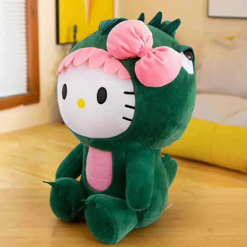 65Ccm Sanrio Big Size Plush Kawaii Hello Kitty Dinosaur Plush Toy Anime Doll Room Decoration Sleeping Throw Pillow Gift Kids Toy