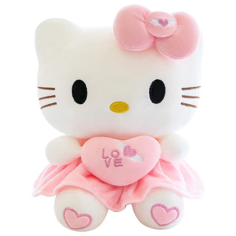 Sanrio Hello Kitty Pink Plush Stuffed Toys Anime Cartoon Plushie Doll Soft Stuffed Pillow Toys For Children Birthday Xmas Gifts