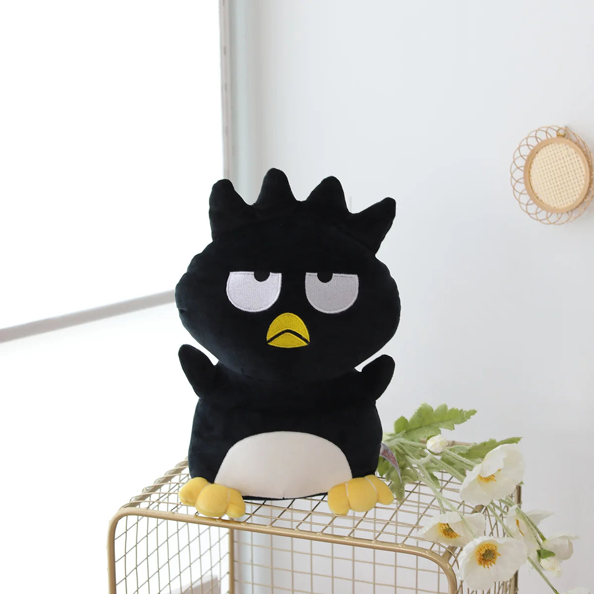 Cute Bad Badtz Maru Plush Toy Anime Black Penguin Plushies Hug Pillow Japanese Style Doll Sofa Decorative Pillow Xmas Gifts Girl