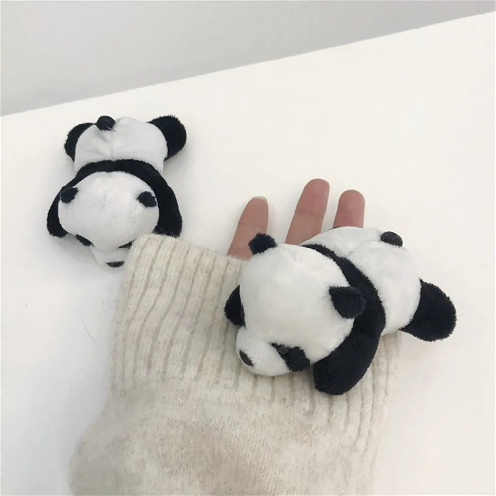 New Little Panda Brooch Plush Toy Panda Cartoon Doll Brooch Accessories Schoolbag Clothing Accessories