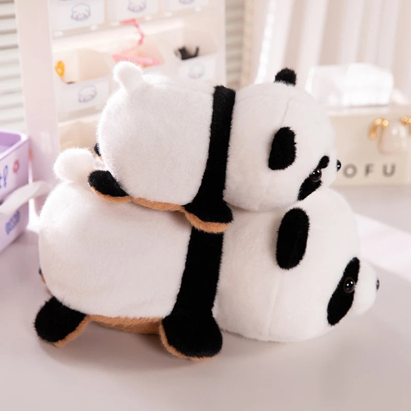 TreasuringU Flip Panda Plush Toy Double-Sided Flip Capybara Toys Red Panda Fluffy Dolls Soft Animals Plushie Kids Birthday Gifts