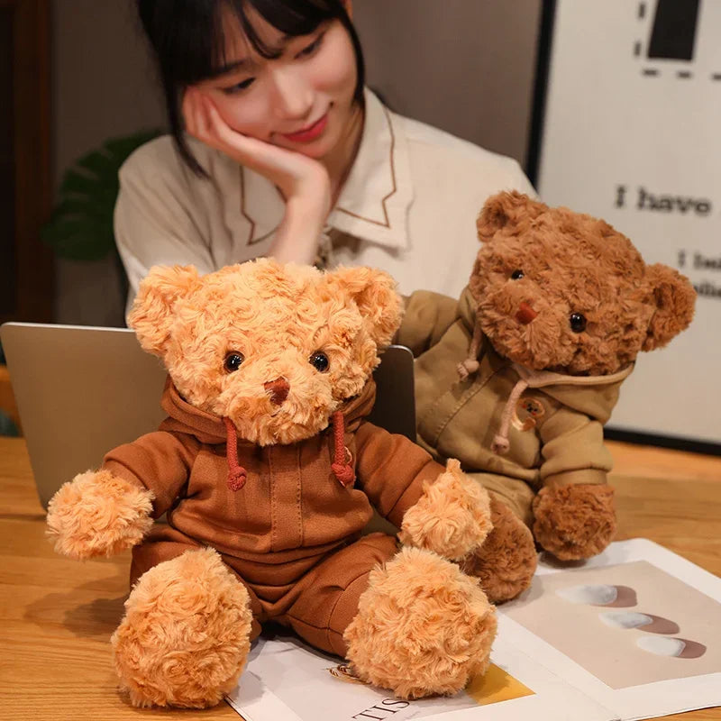 New Arrive 38/50CM Lovely Bear Plush Toy Stuffed Soft Animal with Clothes Kawaii Doll for Kid Baby Children Valentine Gift