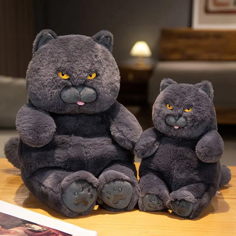 30cm-60cm Kawaii British Shorthair Cat Soft Plush Toys Stuffed Animal Dolls Gift Lovely Fat Gray Cats Pillow Home Decor