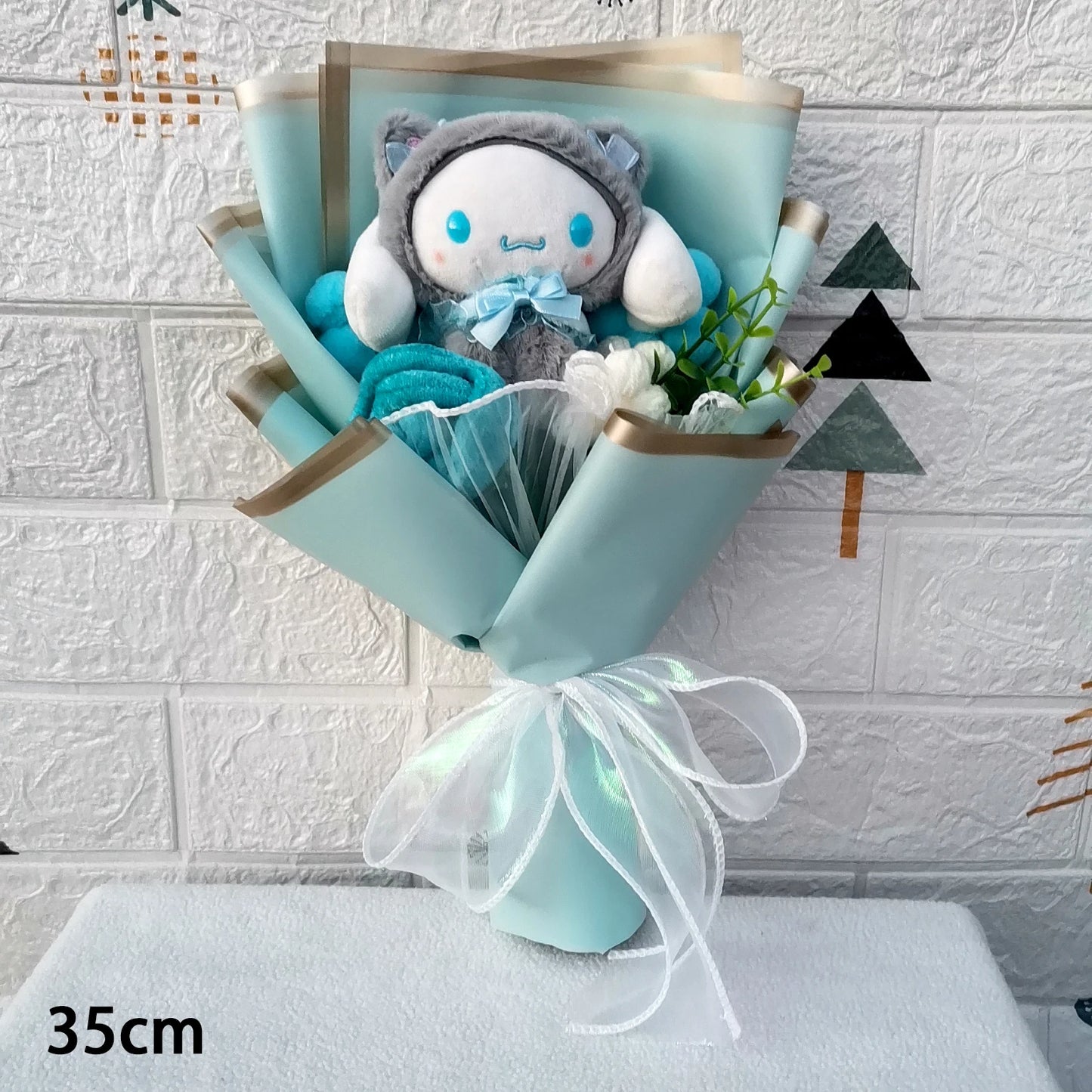 Cartoon Kuromi Hello Kitty Cinnamoroll  Plush Bouquet Rose Wedding Party Decoration Valentine's Day Christmas Birthday Gift