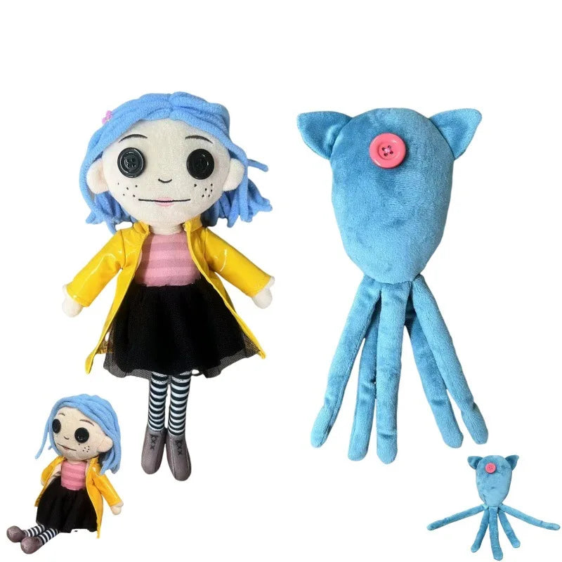 Coraline Squid Plush Stuffed Doll Toy Cartoon Figure Soft Pillow Cute Collection Dolls Kawaii Ornament Kids Toys Birthday