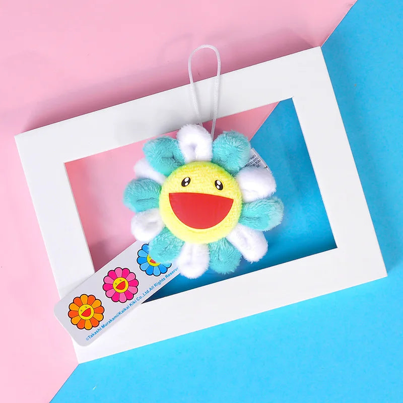 Korean Style Anime Rainbow Color Flower Brooch Backpack Pendant Carry With You Trendy Toy Anime Merchandis Birthday Gift Holiday