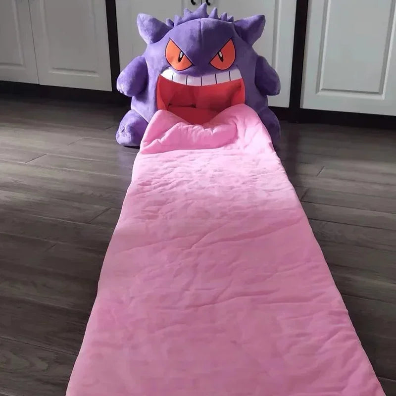 Pokemon Gengar Big Size Plushies Anime Peripheral Sleep Pillow Dual Purpose Nap Blanket Stuffed Plush Toy 130cm Tongue