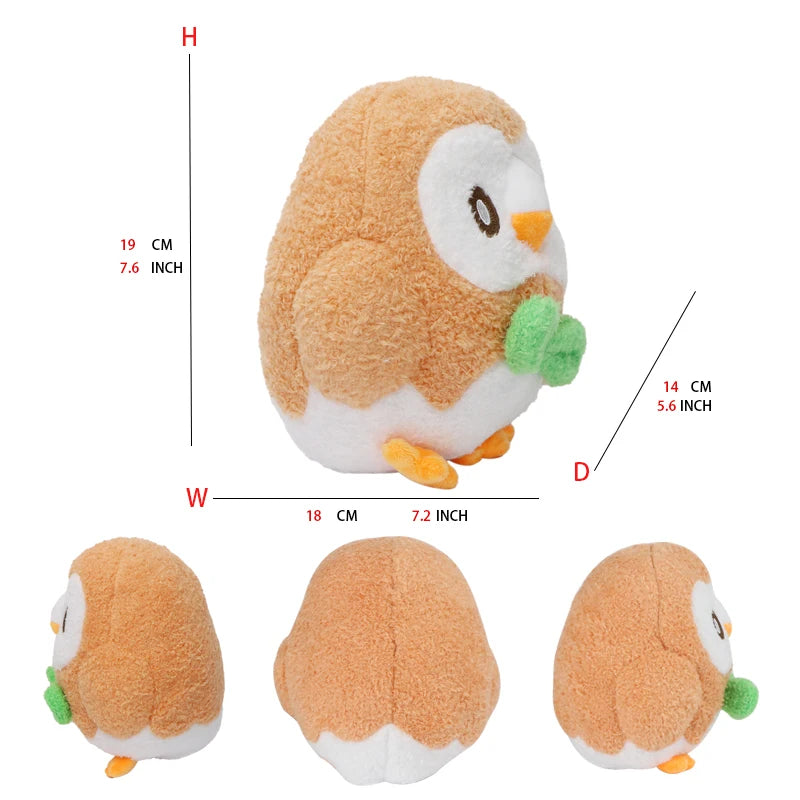 15-37CM Pokemon Plush Oshawott Cyndaquil Rowlet Turtonator Typhlosion Samurott Decidueye Initial Elf Animal Dolls Birthday Gift