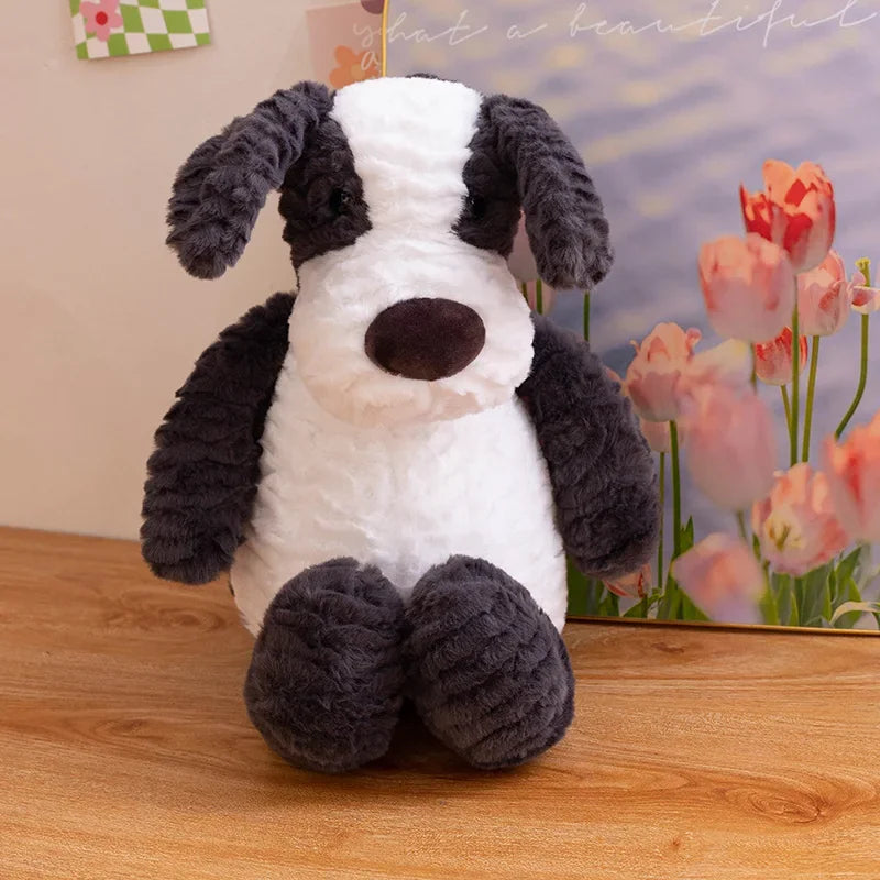 35/50cm Cute Golden Retriever Border Collie Schnauzer  Plush Toy Stuffed Soft Animal Dog Pillow Gift  Kids Girls Kawaii Present