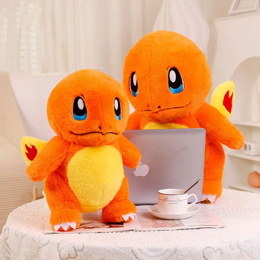 Anime Pokémon Charmander Plush Doll Toy Cartoon Pokémon Gini Turtle Pet Elves Small Fire Dragon Doll Charmander Plush Toys Dolls