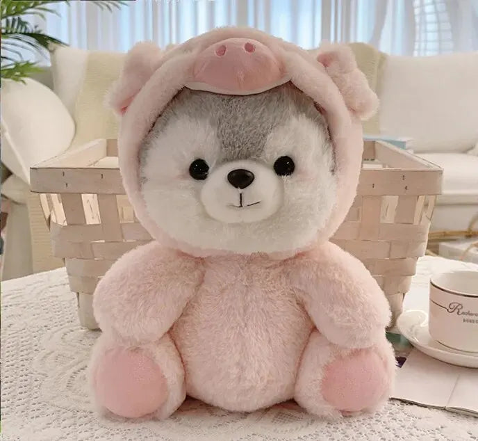 20cm Kawaii Dog Plush Toy Anime Husky Cosplay Pig Doll Stuffed Soft Creative Animal Dog Pillow Toys for Kids