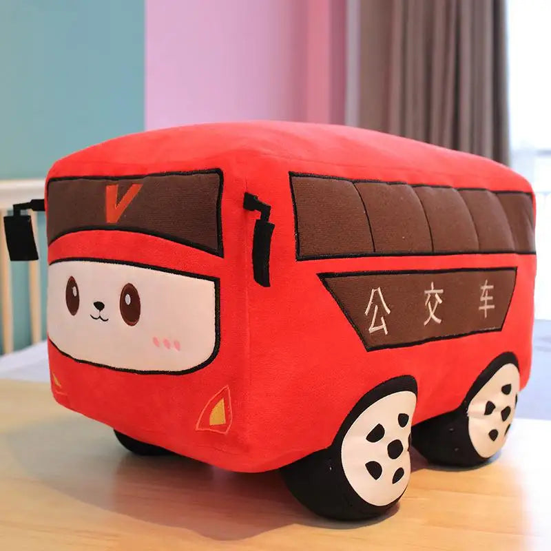 Kids Toys Aircraft Plush Toys Cute Cartoon Cars Fire Truck Cement Mixer Plush Toys Best Gifts For Childrens Room Decoration Gift